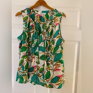 Rose & Olive Sleeveless Floral Blouse